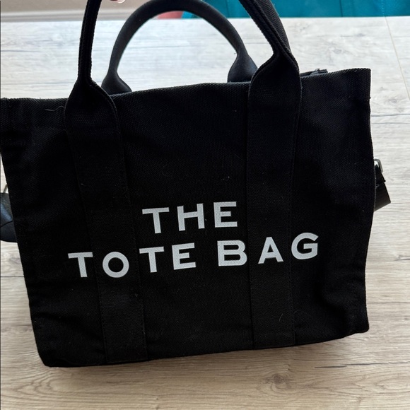 Black Canvas Tote Bag - Picture 2 of 7